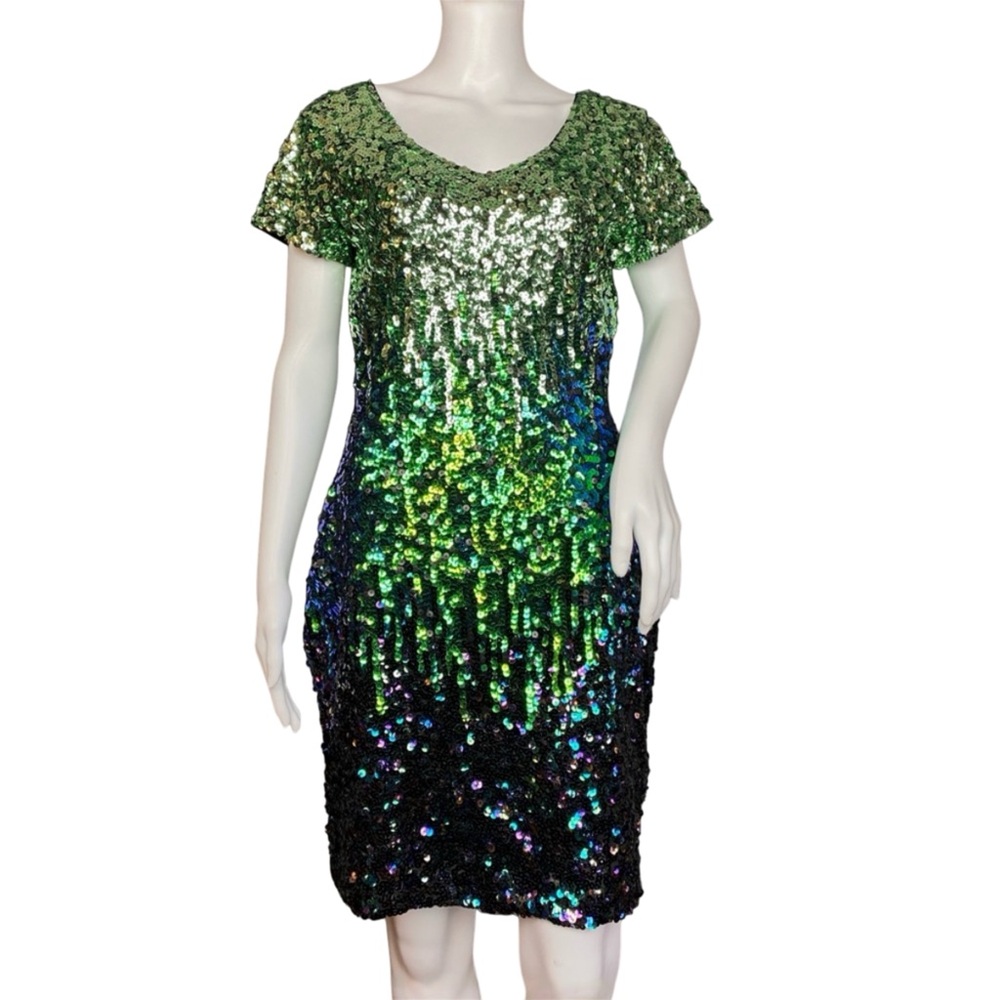 Maner Green and Blue Dress, M